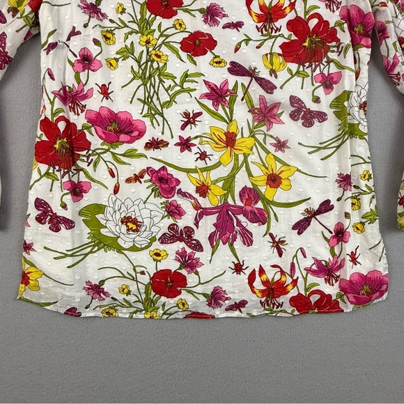 Talbots Shirt Women's Medium Long Sleeve Lined Pullover Floral Print - Picture 5 of 10